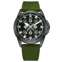 Годинник наручний Awarder Embroidery Black-Army Green Green  Battery 10ATM