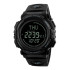 Skmei 1290BK All Black Smart Watch + Compass, 1080-0808, Skmei