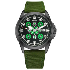 Годинник наручний Awarder Embroidery Black-Green Green  Automatic 10ATM