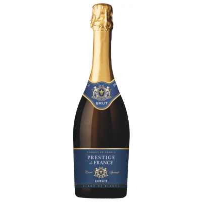 Вино ігристе Prestige De France Cuvée Spéciale Brut біле брют 0.75 л 11%, 3561070006950