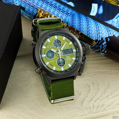 AMST 3003C Black-Green Green Wristband