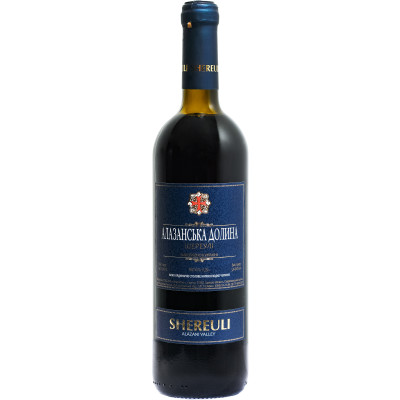 Вино SHEREULI Алазанська долина червоне напівсолодке 0.75 л 9-13%, 4820013376116