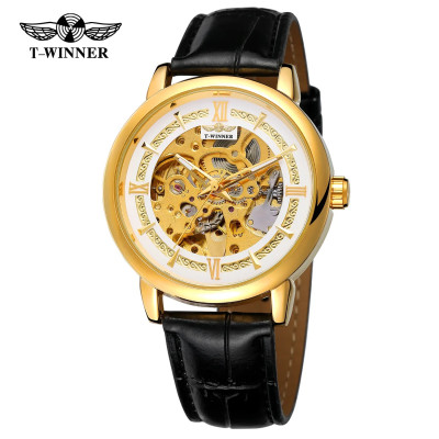 Forsining 8173 Gold-White Leather, 1059-0223