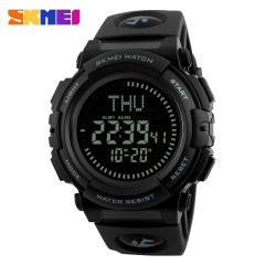 Skmei 1290BK All Black Smart Watch + Compass