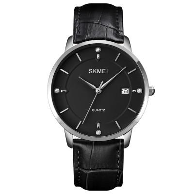 Skmei 1801LSIBK Silver-Black Leather, 1080-1633