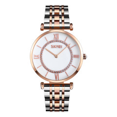 Skmei 9198TRGWTH-B Rose Gold-Silver/White M