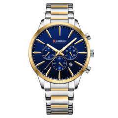 Curren 8435 Silver-Gold-Blue