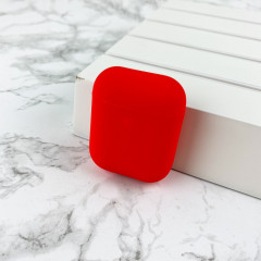 Чехол Airpods 1/2 Silicone Case Slim Red