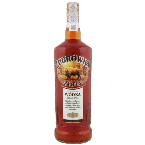 Водка Zubrowka Zlota 1 л 37.5% (настойка), 5900343007887, Zubrowka