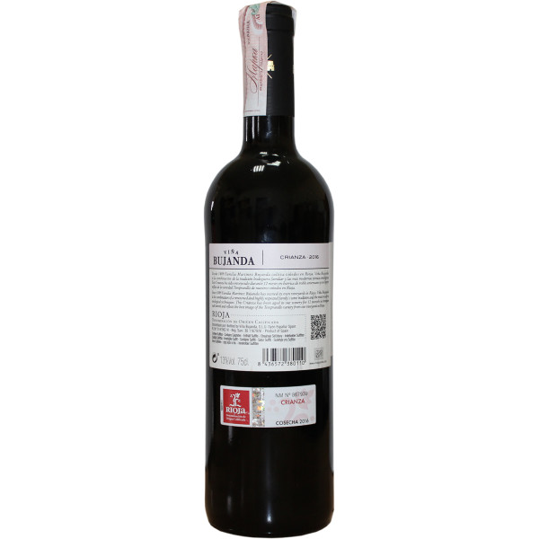 Вино Vina Bujanda Crianza червоне сухе 13.5% 0.75 л, 8436572380080, Vina Bujanda