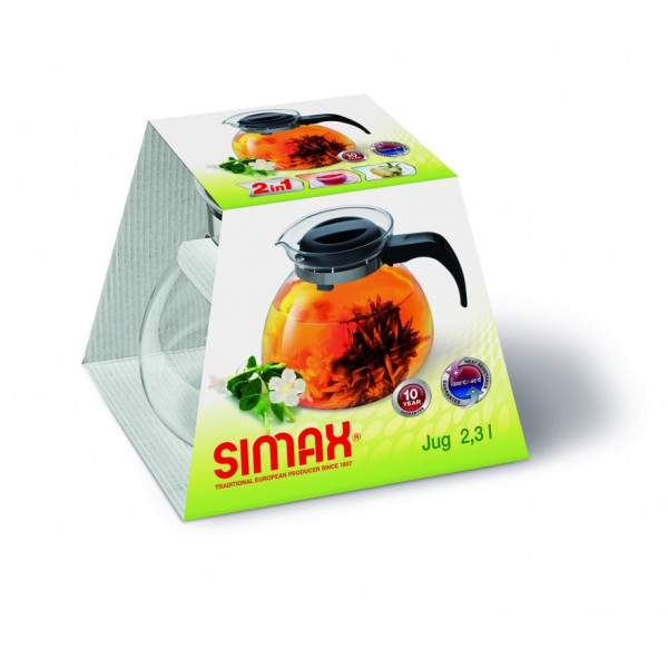 Заварочный чайник Simax Svatava 1,7л 3902, 3902, жаропрочное стекло|пластик