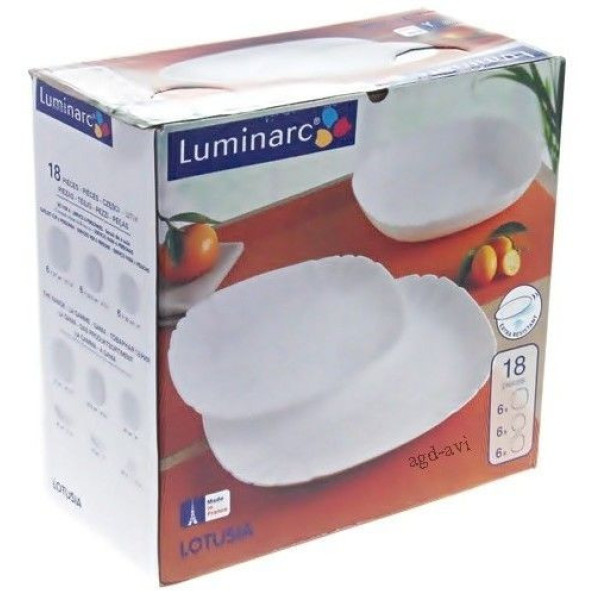 Сервиз столовый Luminarc Lotusia H3527, 18 предметов, H3527, Luminarc
