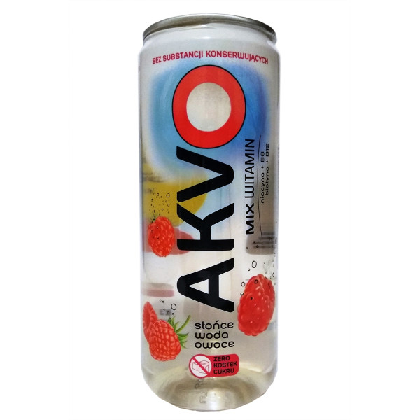 Напій безалкогольний Akvo зі смаком малини 0.315 л, 5901828060687, Akvo