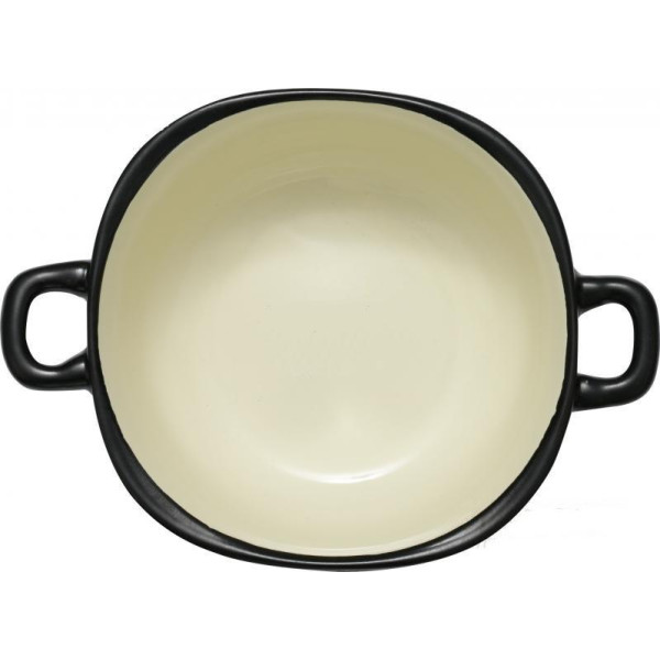 Тарелка суповая с ручками Milika Astera Black Stone круглая 680 мл A04100-165619 - 6 шт, A04100-165619, Milika