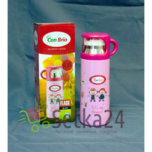 Термос детский Con Brio Желтый CB-343 - 350мл, 343, Con Brio