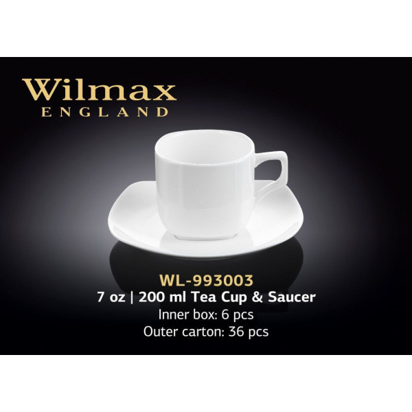 Чайная чашка и блюдце 200мл. Wilmax WL-993003, 993003, Wilmax