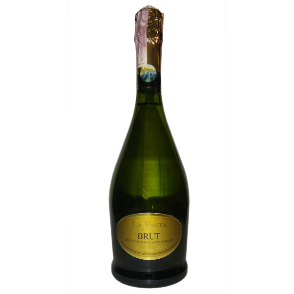Вино игристое La Festa Brut мускатное белое брют 0.75 л, 4820000172295, Одеський завод шампанських вин
