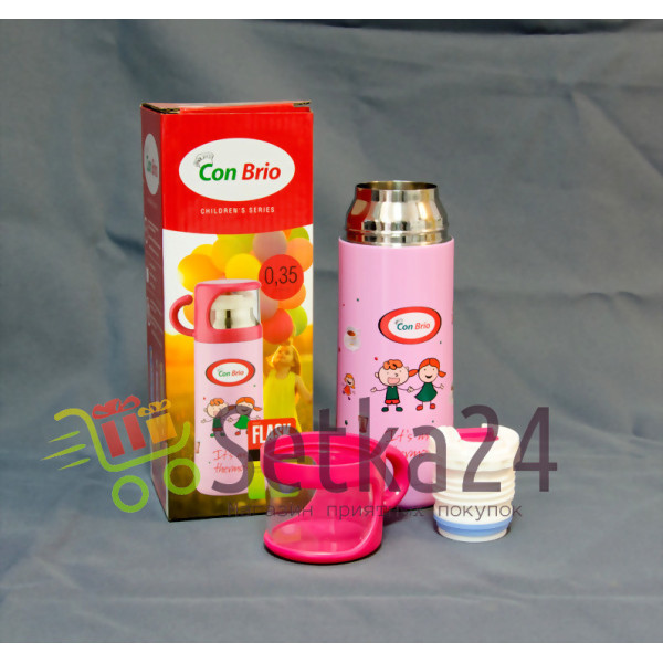 Термос детский Con Brio Розовый CB-343 - 350мл, 343, Con Brio