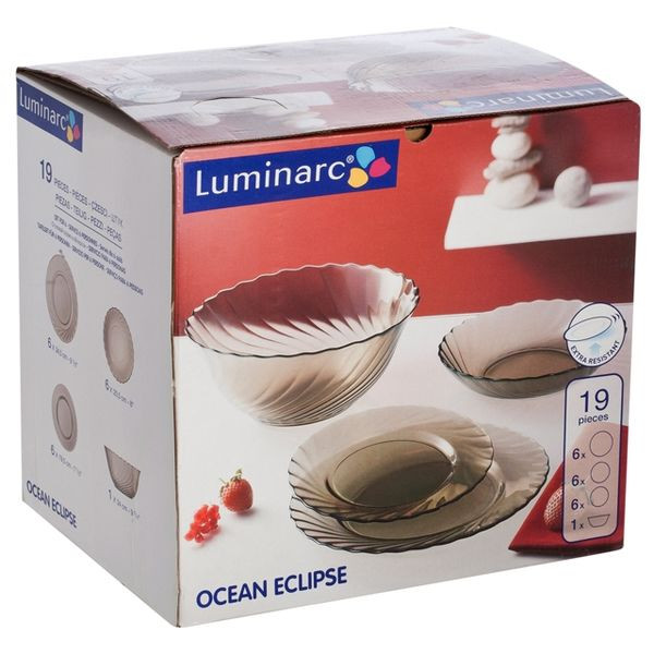Сервиз столовый Luminarc Ocean Eclipse H0329, 19 предметов, H0329, Luminarc