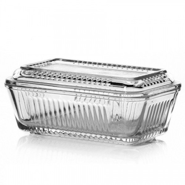 Масленка стеклянная с крышкой Pasabahce Frigo 17х10см 97711