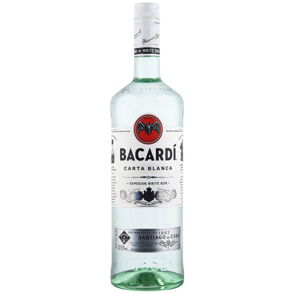 Ром Bacardi Carta Blanca 1 л, 5010677015738, Bacardi