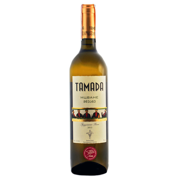Вино Tamada Mцванe біле сухе 0.75 л, 4860004070128, Georgian Wines and Spirits Company
