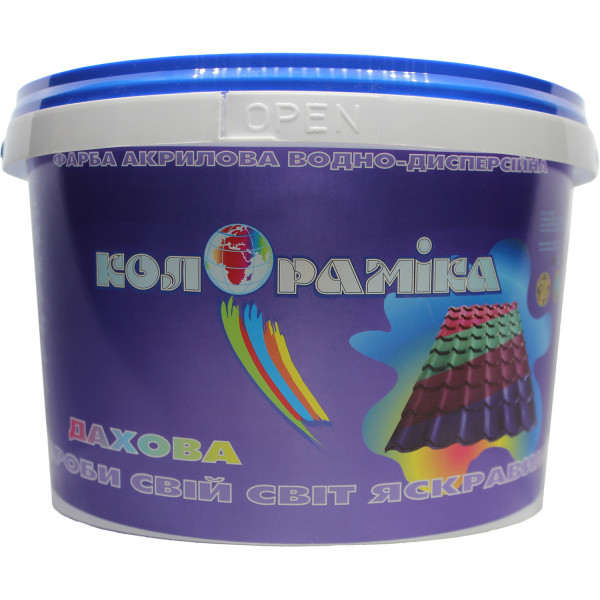 Фарба гумова Дахова зелена ТМ Колораміка 2.5 кг, Kolor-KKZ-025, Колораміка