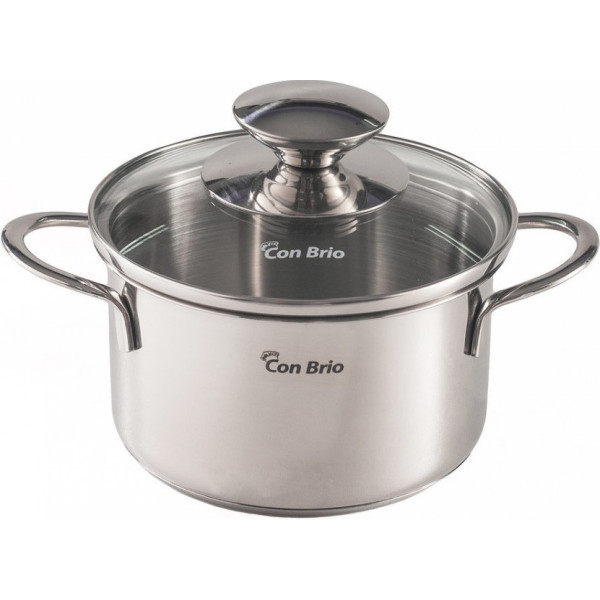 Каструля Con Brio CB-1112 5 л зі скляною кришкою, 1112CB, Con Brio