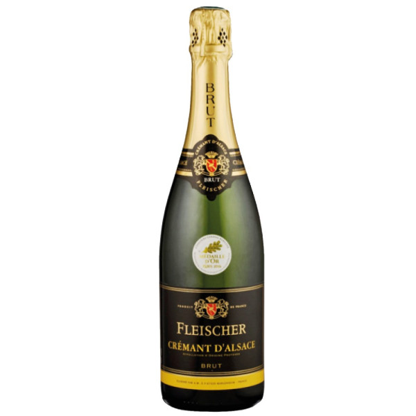 Вино игристое Fleischer Cremant D'Alsace белое брют 0.75 л 12%, 3259366525703, Fleischer Cremant D'Alsace