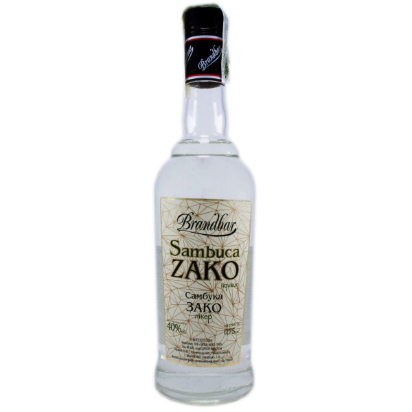 Ликер самбука Brandbar Zako 0.75 л 40%, 4820050590469, Brandbar