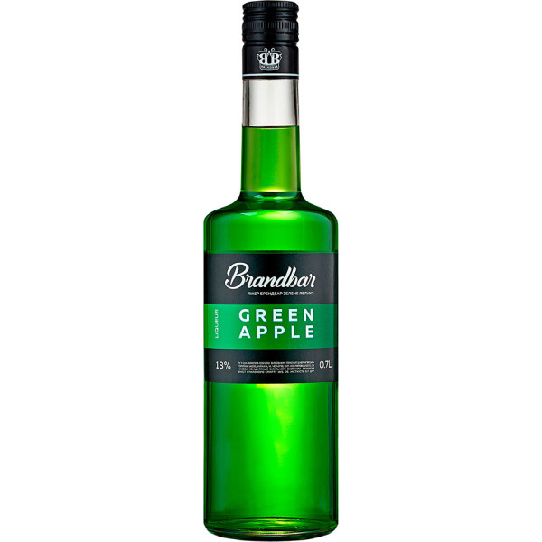 Лікер Brandbar Green Apple зелене яблуко 0.7 л 18%
