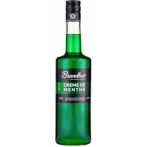 Лікер Brandbar Creme de Menthe м'ята 0.7 л 22%