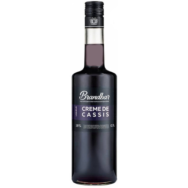 Ликер Brandbar Creme de Cassis чёрная смородина 0.7 л 18%, 4820085491199, Brandbar