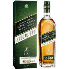 Виски Johnnie Walker Green label 15 лет выдержки 0.7 л 43% в подарочной упаковке