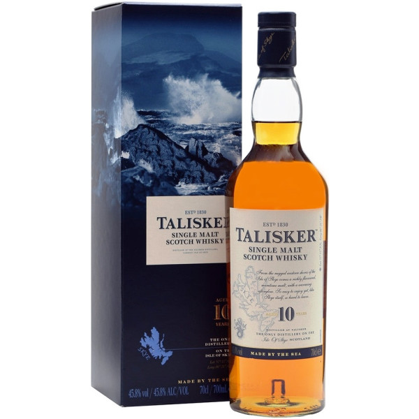 Виски Talisker 10 лет выдержки 0.7 л 45.8%, 5000281005416, Talisker