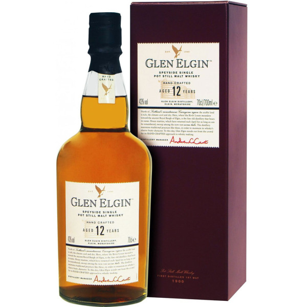 Виски Glen Elgin 12 лет выдержки 0.7 л 43% в подарочной упаковке, 5000281016474, Glen Elgin Distillery