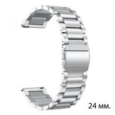 Браслет сталевий для Смарт годинників Silver 24 мм.