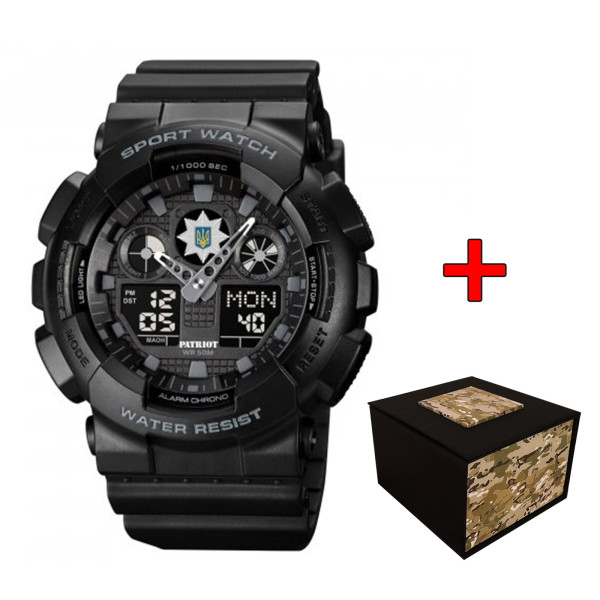 Годинник наручний Awarder 007 Black Police UA + Коробка.
