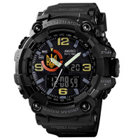 Годинник наручний Awarder 002 Тризуб золото Чорні + Коробка.