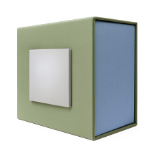 Подарункова картонна коробочка для годинника зелено-блакитна