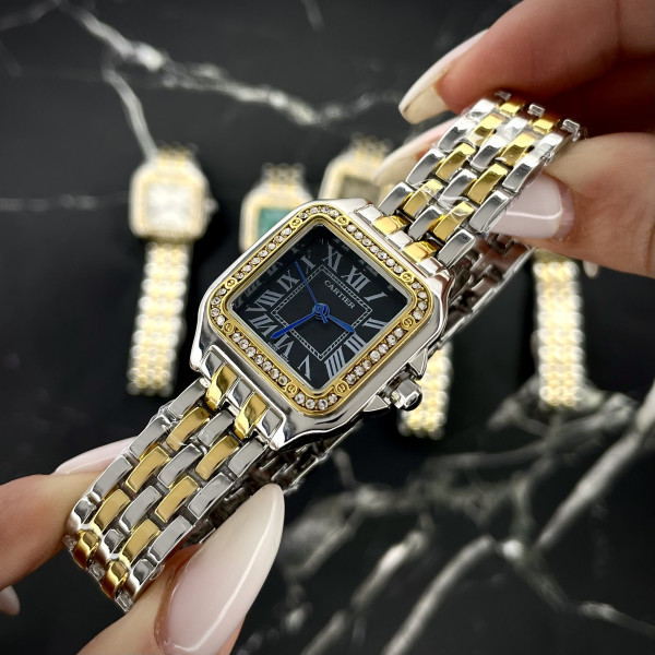 Cartier Silver-Gold-Black 29x31 Rep