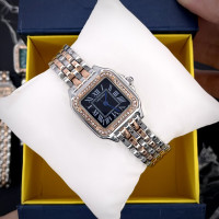 Cartier Rose Gold-Silver-Black 29x31 Rep