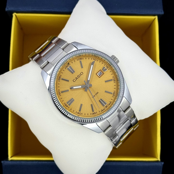 Casio MTP-1302 Silver-Yellow Rep