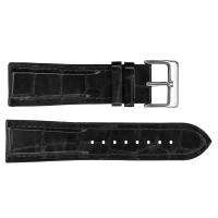 Ремінець Awarder силікон + шкіра чорний  24*22