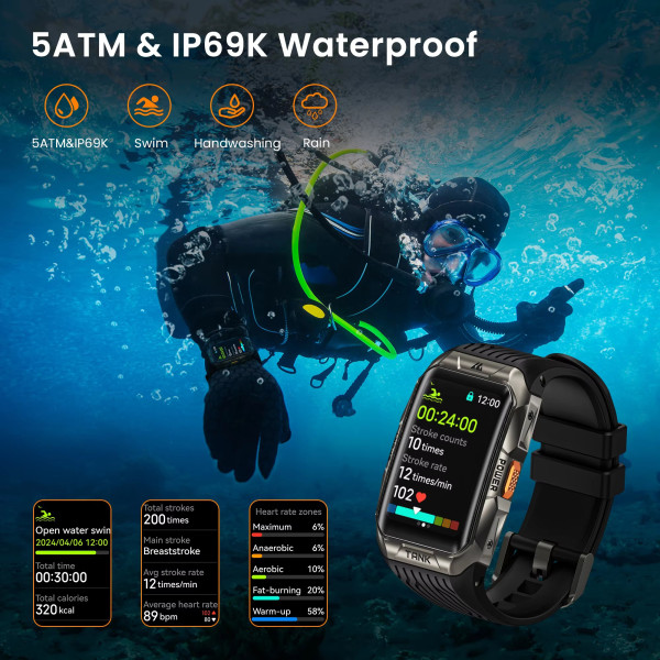 Розумний годинник Kospet TANK X2 Black