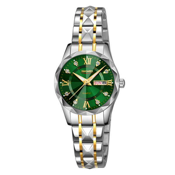 Skmei 9370TGDGN Silver-Gold-Green