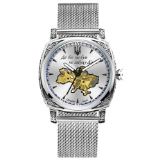 Годинник наручний Awarder 021-3D  Де би не був Silver-White Mesh