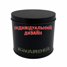 Коробочка металева кругла Awarder Black Індивідуальний дизайн