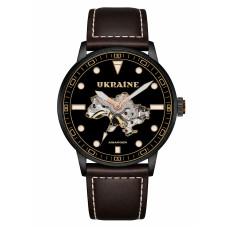Годинник наручний Awarder 044 Automatic Ukraine Black-Brown