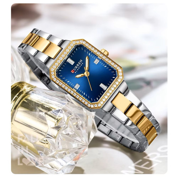 Curren 9102 Silver-Gold-Blue